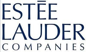 Estée Lauder Companies logo displaying the brand name in elegant dark blue uppercase lettering on a white background.