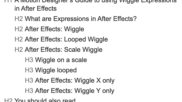 Example of heading structure for content accessibility