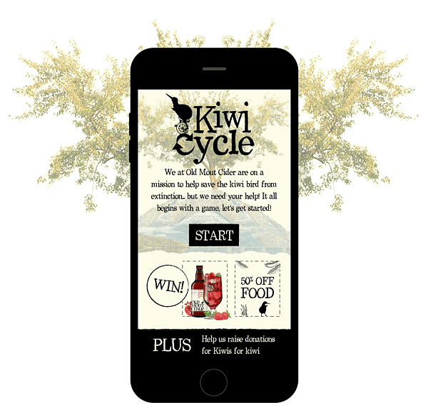 A kiwi on a bike game