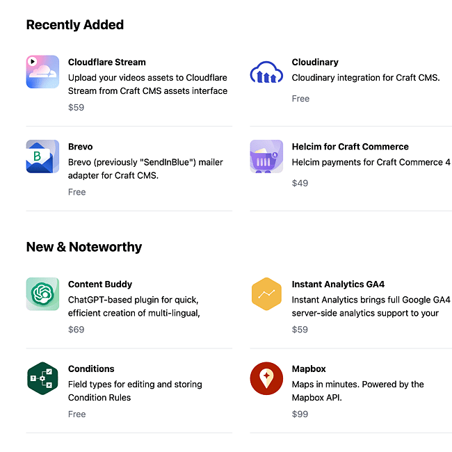 Image of the Craft Plugin Store