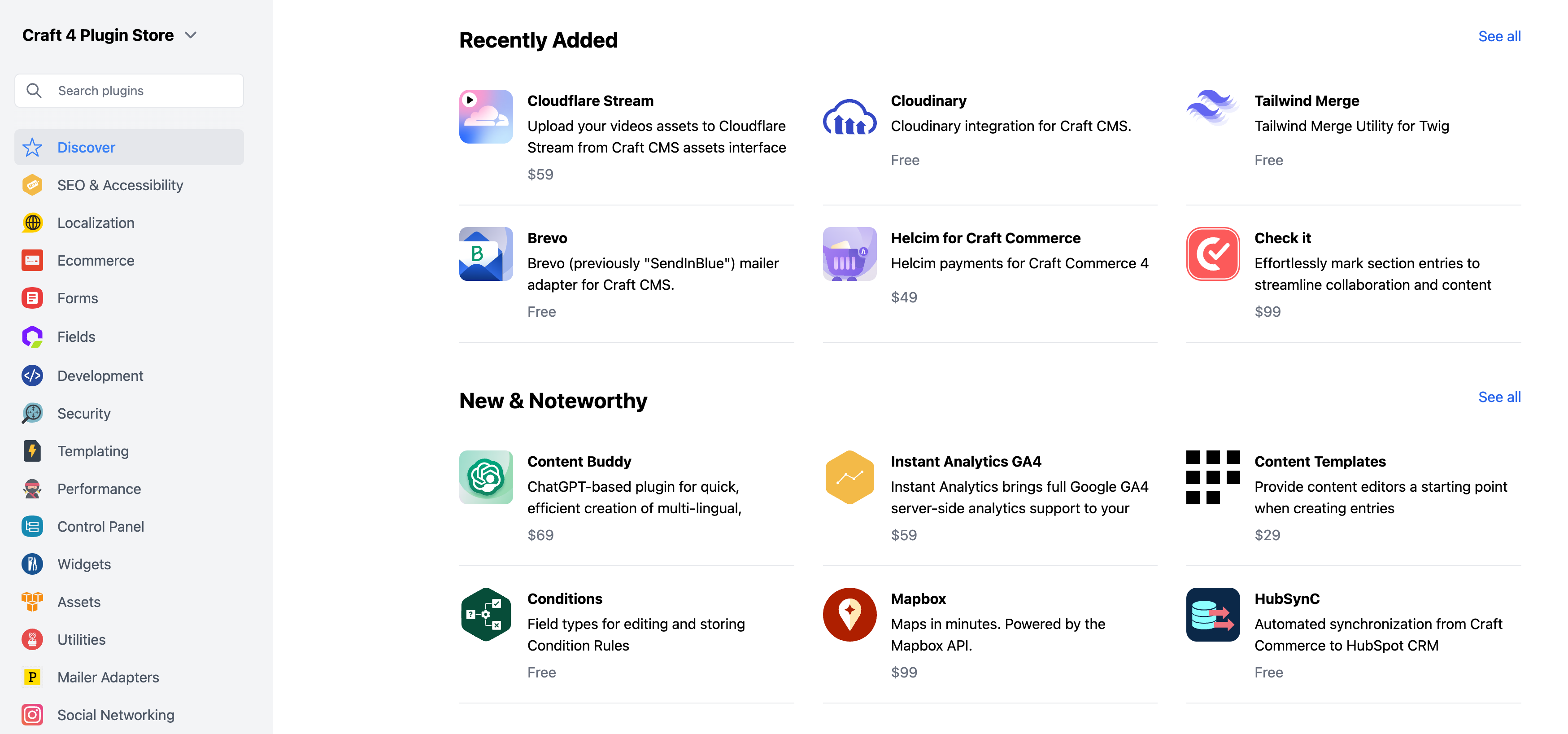 Image of the Craft Plugin Store
