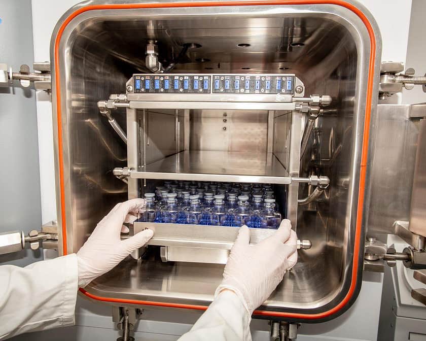 Pre lyo vials going into FD 2