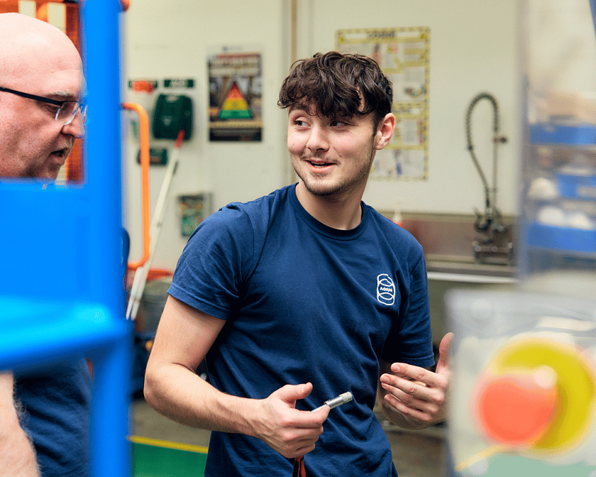 Two People Discussing in MFIL Workshop