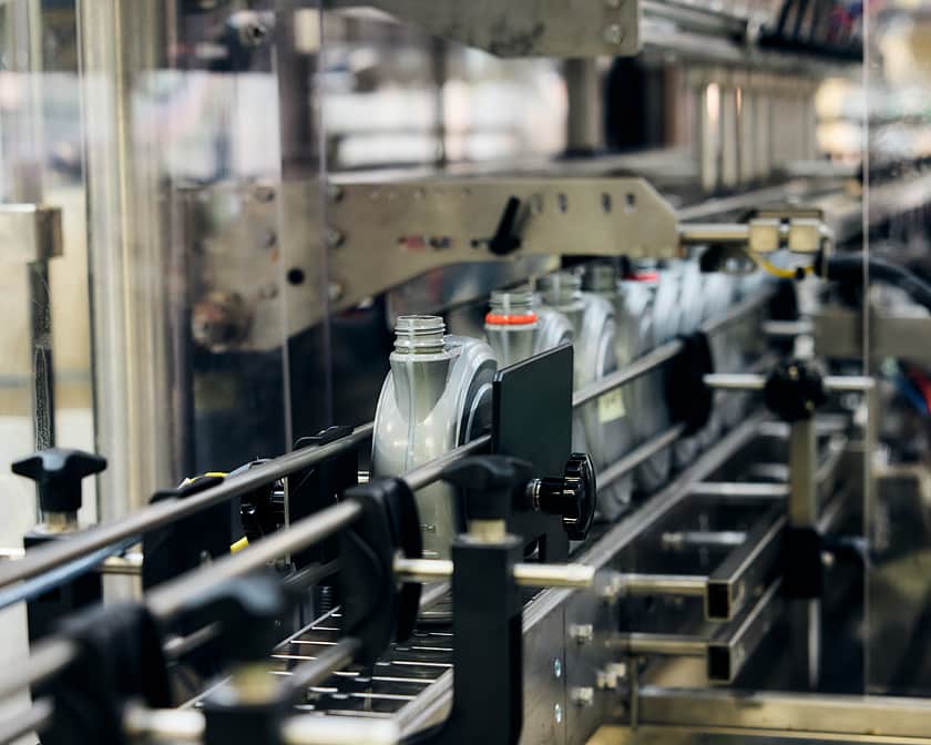 Adelphi 0501 Bottles Coming Off the Conveyor