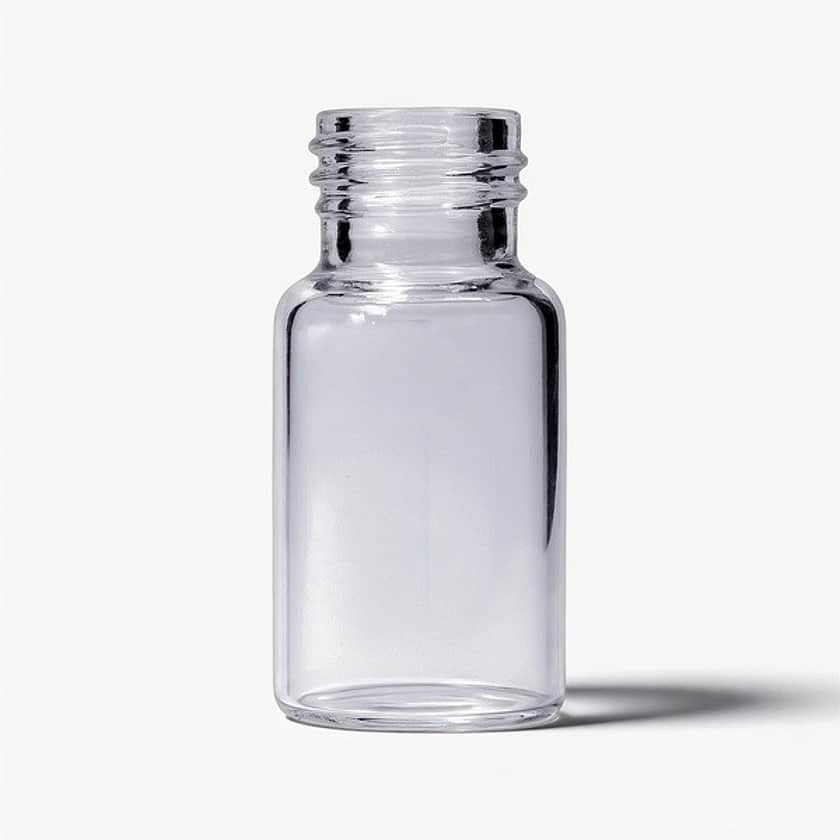 Diagnostic vial clear cutout