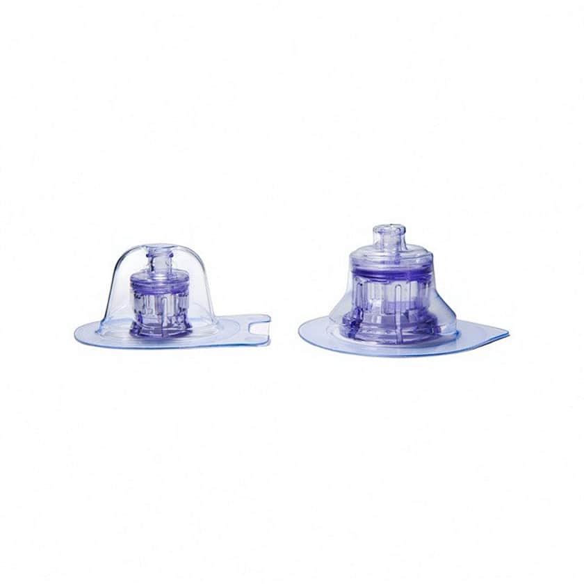 Sterile vial adapters cutout