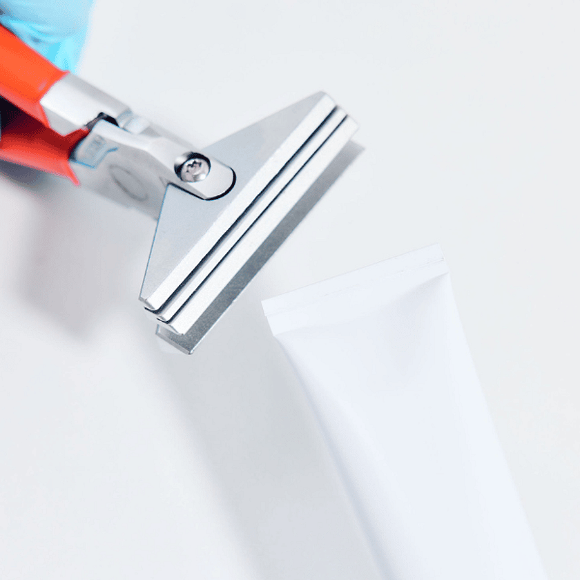 Adelphi Products 0132 Manual Tube Folding Pliers In Use 600 x 600