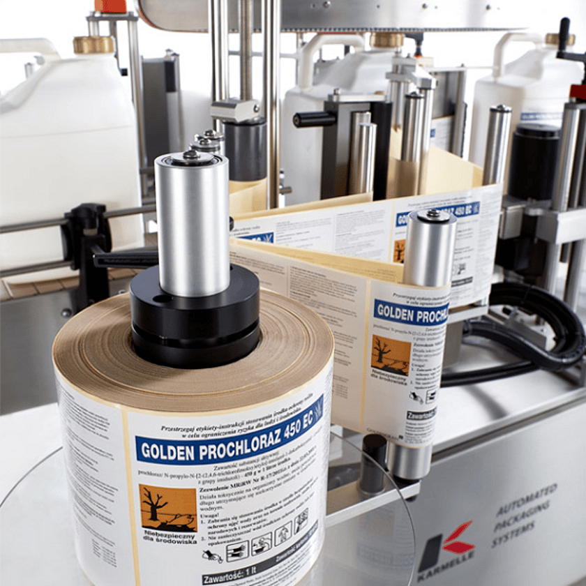 Front and Back Side Apply labeller in use shot of labels 600 x 600