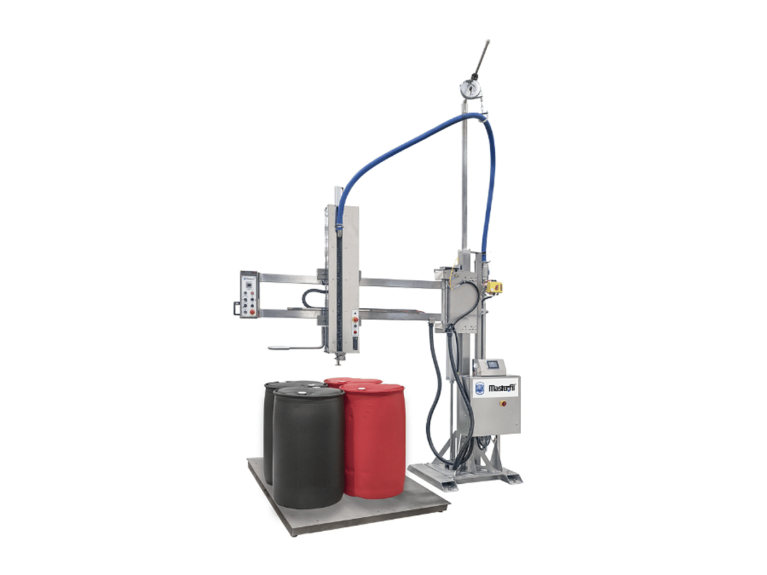 Semi Automatic Weigh Scale Boom Filler with Drums 600 x 600 Expanded