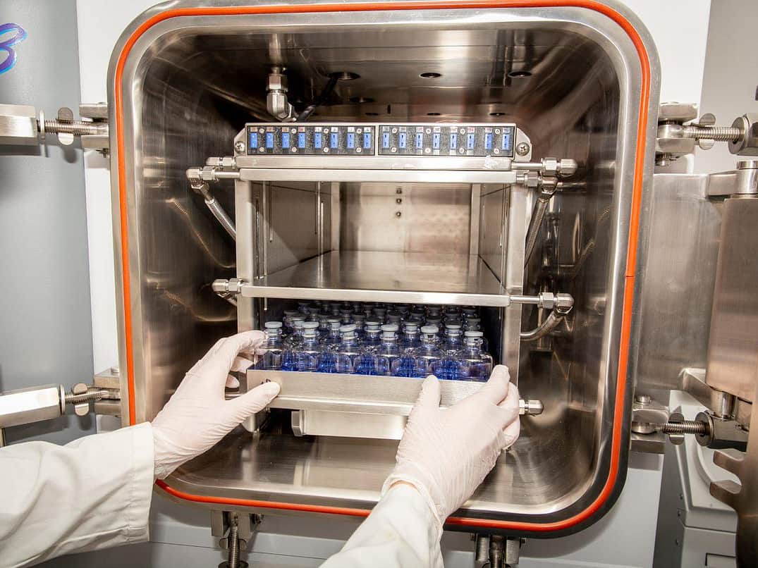 Pre lyo vials going into FD 2