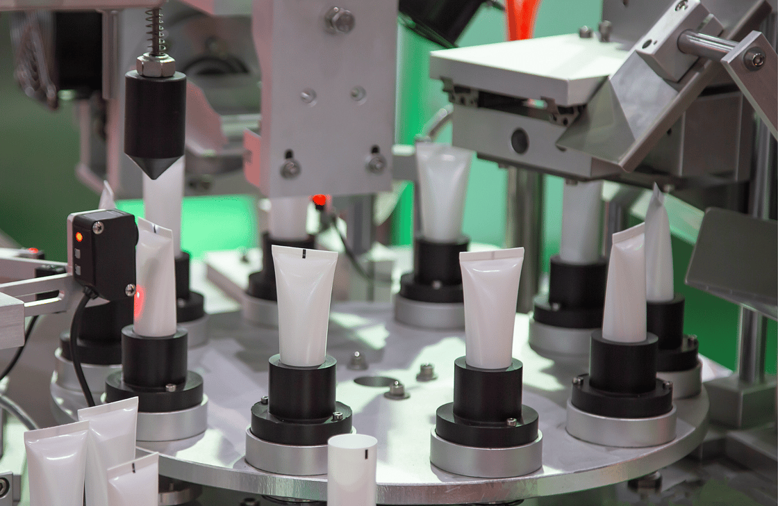 Tube filling in the Machine